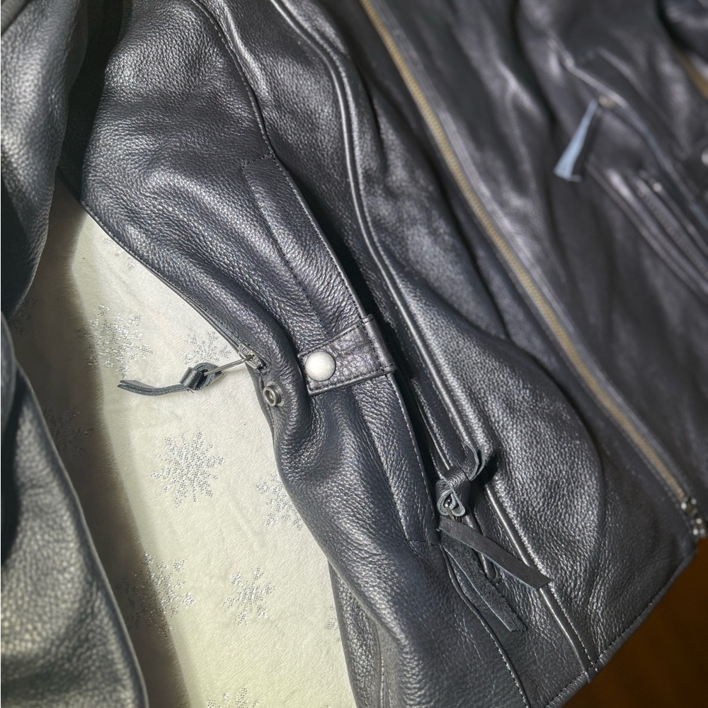 Harley-Davidson Women's Black Quilted Leather Motorcycle Jacket - Picture 6 of 12